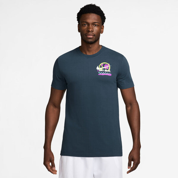 Nike Court Graphic Tennis Tee (M) (Armory Navy)