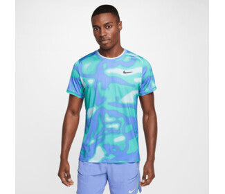 Nike Court Advantage Printed Top (M) (Glacier Blue)