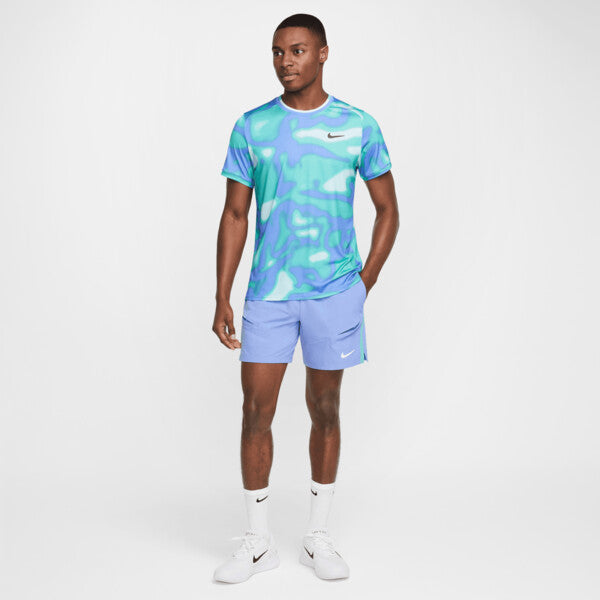 Nike Court Advantage Printed Top (M) (Glacier Blue)