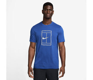 Nike Court Dri-Fit Heritage Tee (M) (Royal)