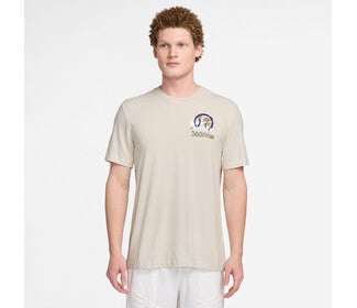 Nike Court Dri-Fit Graphic Tennis Tee (M) (Lt Orewood Brown)