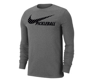 Nike Pickleball Dri-Fit Long Sleeve Tee (M) (Grey)