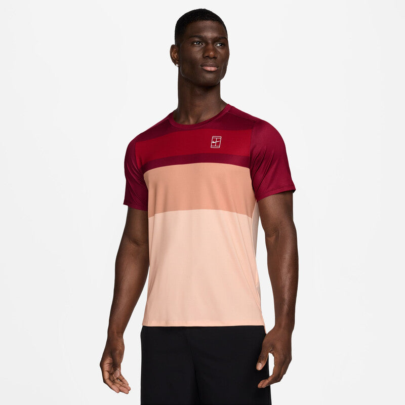 Nike Court Dri-Fit Advantage Printed Top (M) (Red)