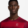 Nike Court Dri-Fit Advantage Printed Top (M) (Red)