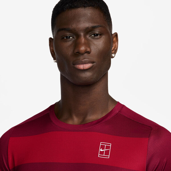 Nike Court Dri-Fit Advantage Printed Top (M) (Red)
