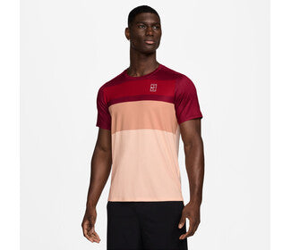Nike Court Dri-Fit Advantage Printed Top (M) (Red)