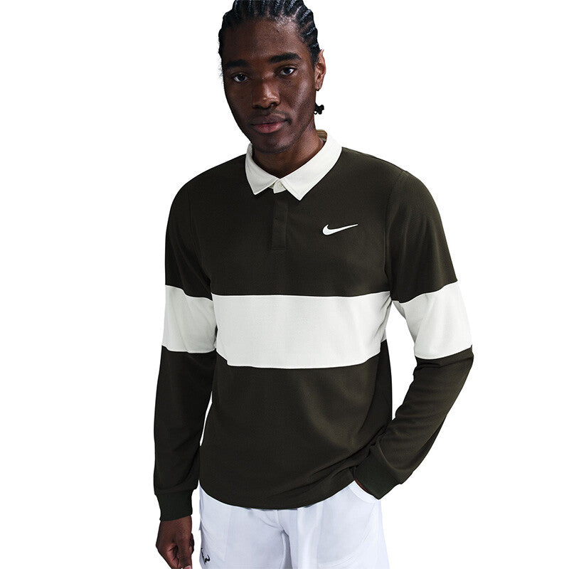Nike Court Slam Rg Long Sleeve Polo (M) (Sequoia)