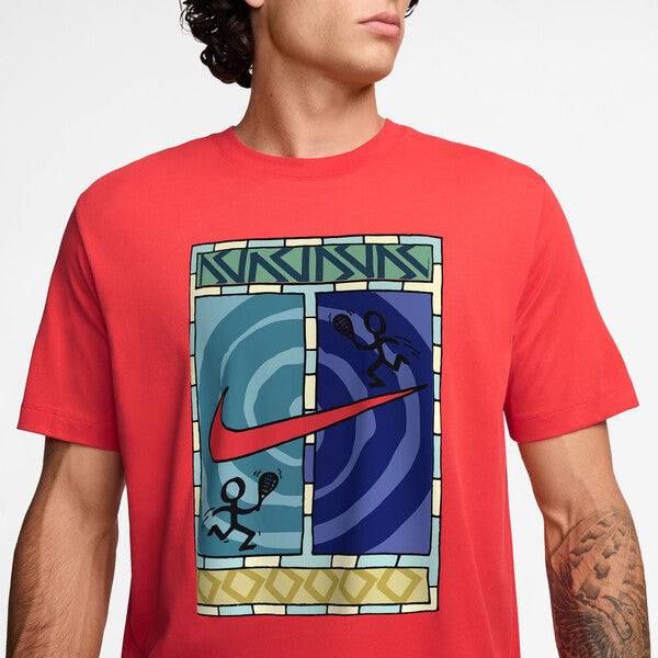 Nike Court Dri-Fit Court Tee (M) (Lt Crimson)