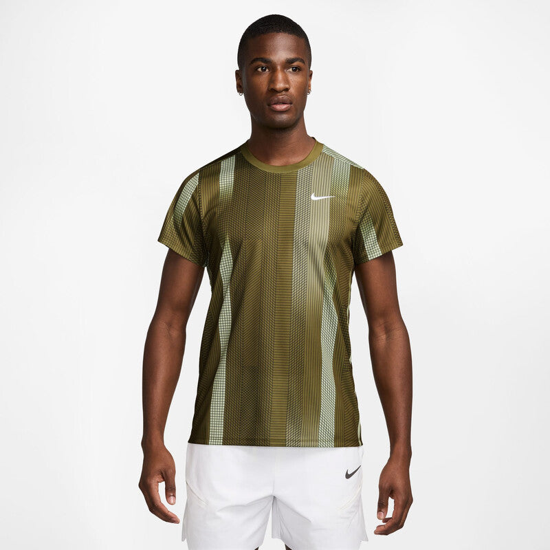 Nike Court Dri-Fit Victory Printed Top (M) (Olive Flak) Nike