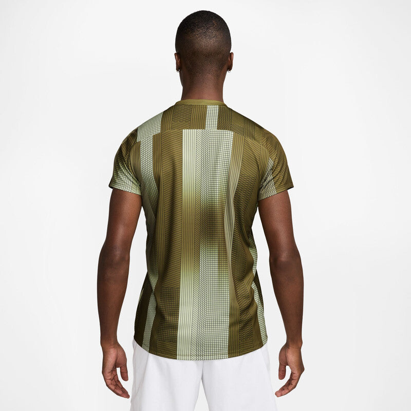 Nike Court Dri-Fit Victory Printed Top (M) (Olive Flak) Nike
