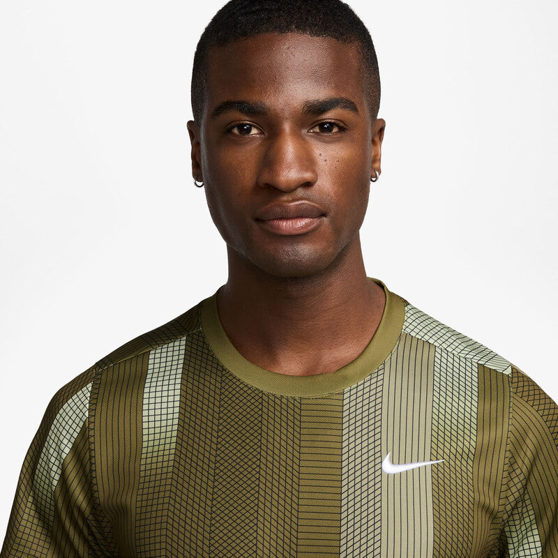 Nike Court Dri-Fit Victory Printed Top (M) (Olive Flak) Nike