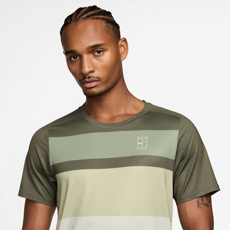 Nike Court Advantage Printed Top (M) (Medium Olive)