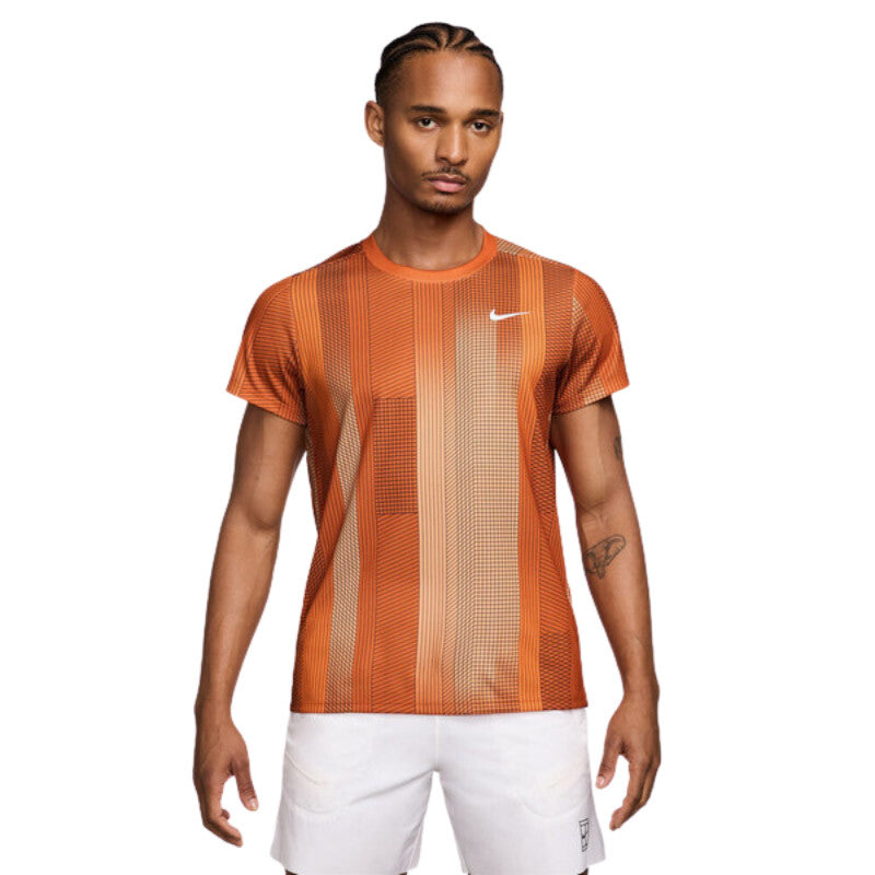 Nike Court Dri-Fit Victory Printed Top (M) (Campfire Orange) Nike