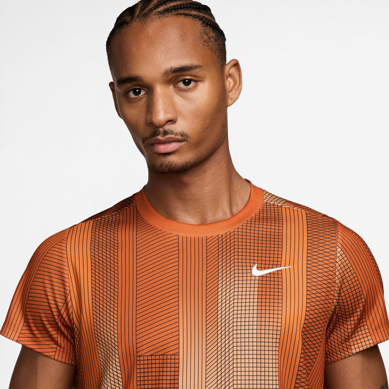 Nike Court Dri-Fit Victory Printed Top (M) (Campfire Orange) Nike
