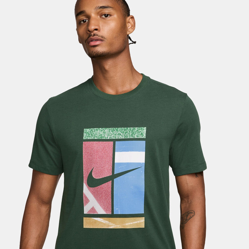 Nike Court Dri-Fit Tennis Court Tee (M) (White) Nike