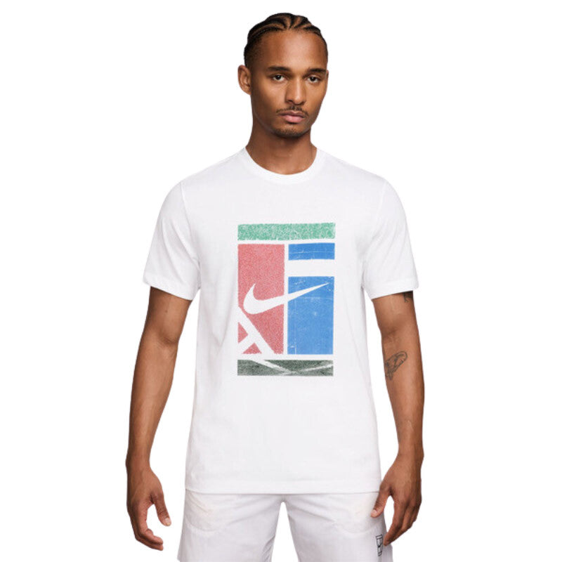 Nike Court Dri-Fit Tennis Court Tee (M) (White) Nike
