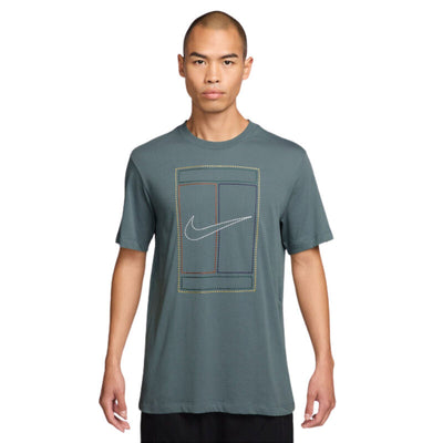 Nike Court Heritage Graphic Tee (M) (Mineral Slate) Nike CN107M-TEA-XXL