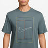 Nike Court Heritage Graphic Tee (M) (Mineral Slate)