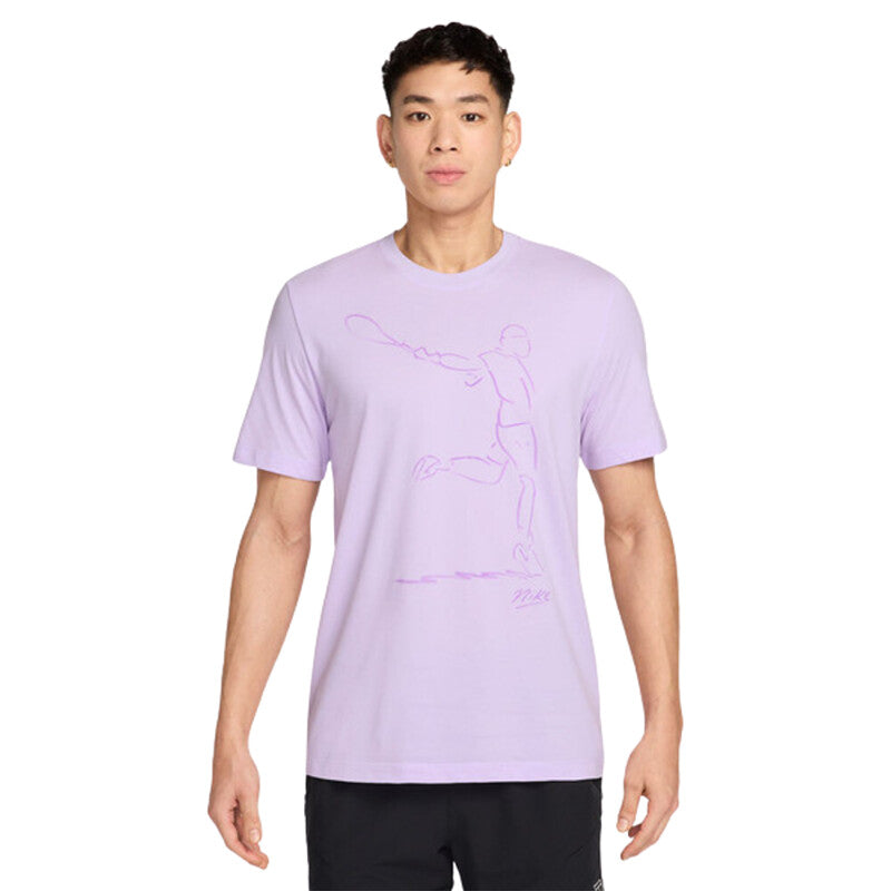 Nike Court Dri-Fit French Open Tee (M) (Violet Mist) Nike