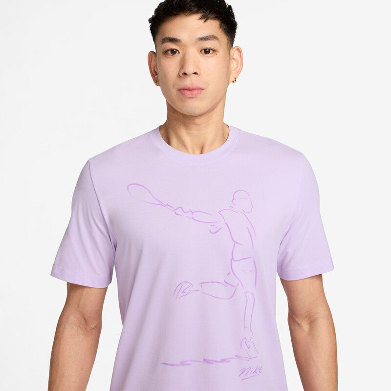 Nike Court Dri-Fit French Open Tee (M) (Violet Mist) Nike