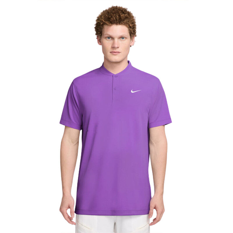 Nike Court Dri-Fit Blade Solid Polo (M) (Bright Violet) Nike CN1080-PUR-L