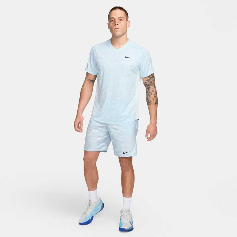 Nike Court Victory Printed 9" Short (M) (Glacier Blue)
