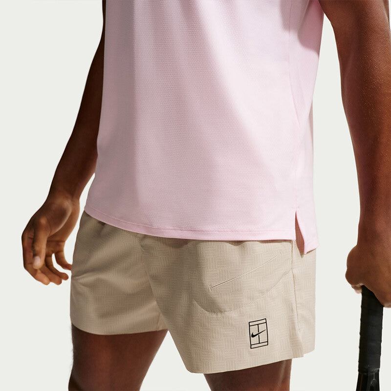 Nike Court Advantage 6" Printed Short (M) (Desert Khaki)