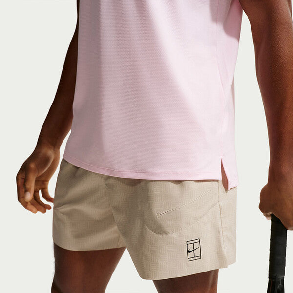 Nike Court Advantage 6" Printed Short (M) (Desert Khaki)