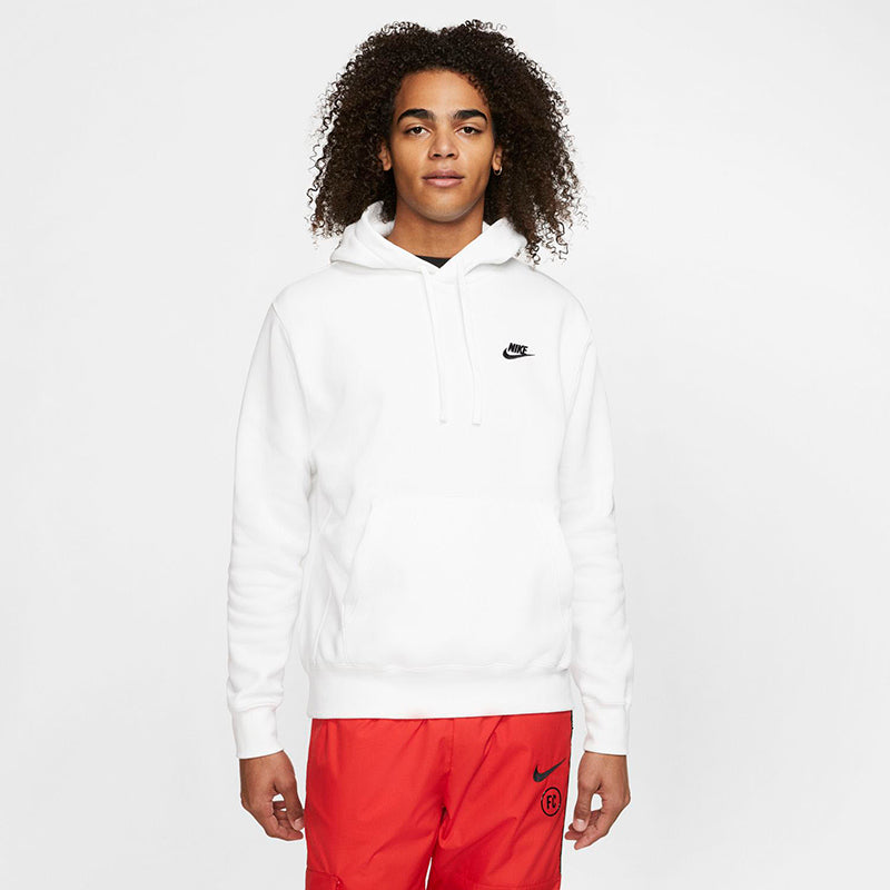 Nike Club Fleece Pullover Hoodie (M) (White)