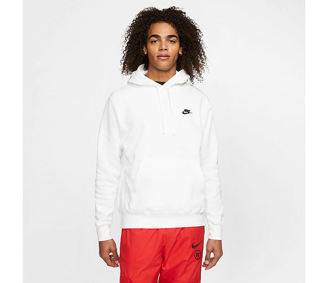 Nike Club Fleece Pullover Hoodie (M) (White)