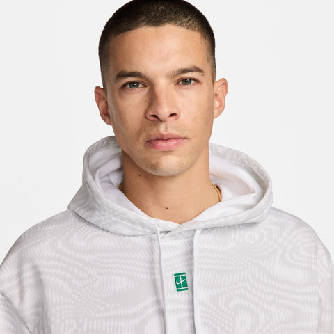 Nike Court Heritage Printed Hoodie (M) (White)