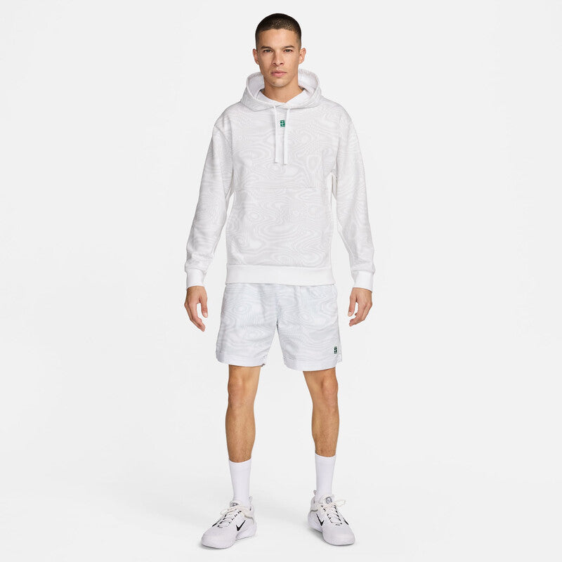 Nike Court Heritage Printed Hoodie (M) (White)