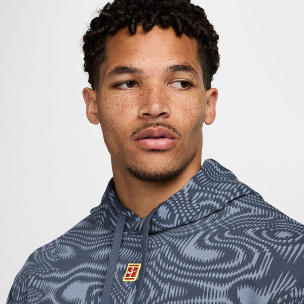 Nike Court Heritage Printed Hoodie (M) (Thunder Blue)