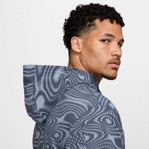 Nike Court Heritage Printed Hoodie (M) (Thunder Blue)