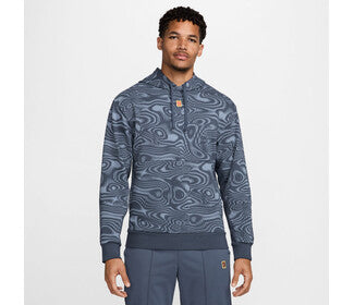 Nike Court Heritage Printed Hoodie (M) (Thunder Blue)