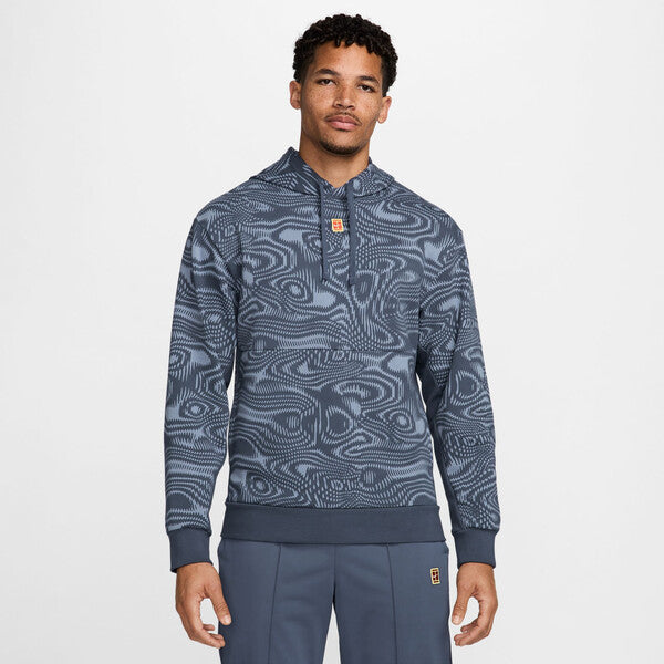 Nike Court Heritage Printed Hoodie (M) (Thunder Blue)