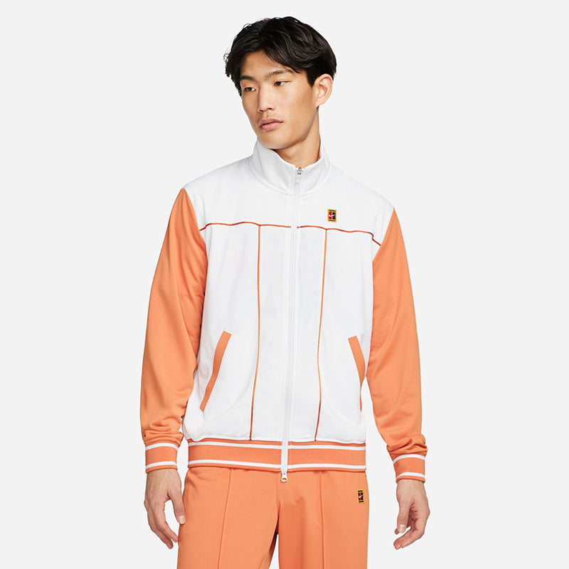 Nike Court Heritage Tennis Jacket (M) (Orange/White) Nike