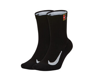 Nike Multiplier Crew Sock (2X) (Black)