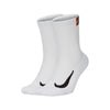 Nike Multiplier Crew Sock (2X) (White)