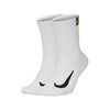 Nike Multiplier Crew Sock (2X) (White)