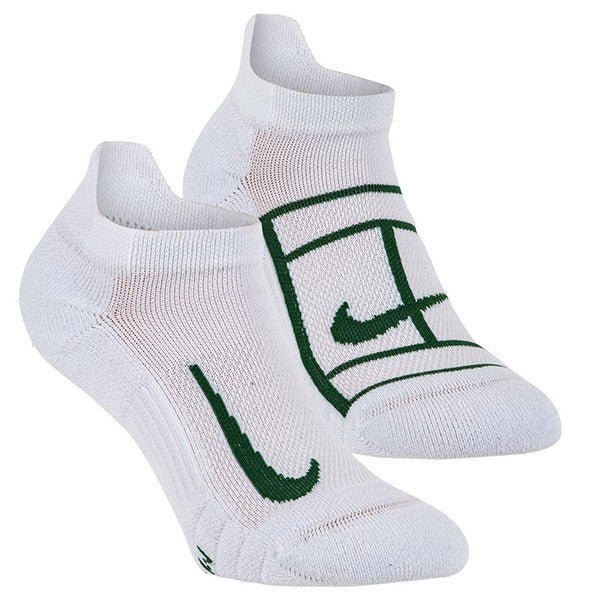Nike Multiplier Max No Show (2 Pair) (White) Nike