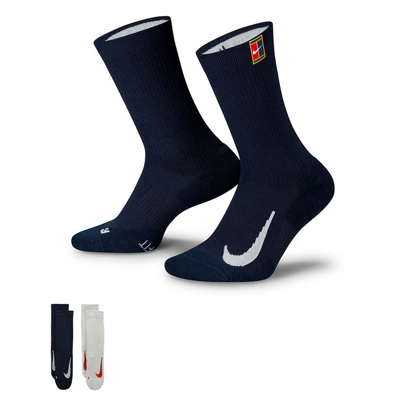 Nike Multiplier Crew Sock (2X) (Navy/White) Nike