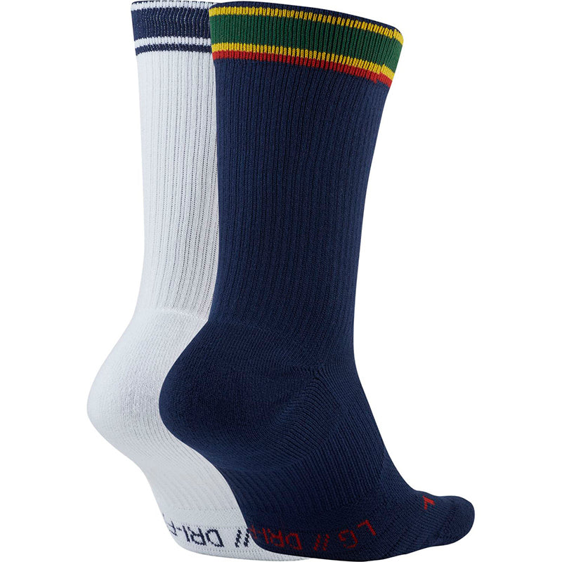 Nike Court Multiplier Max Crew Sock (2X) (Navy/White) Nike