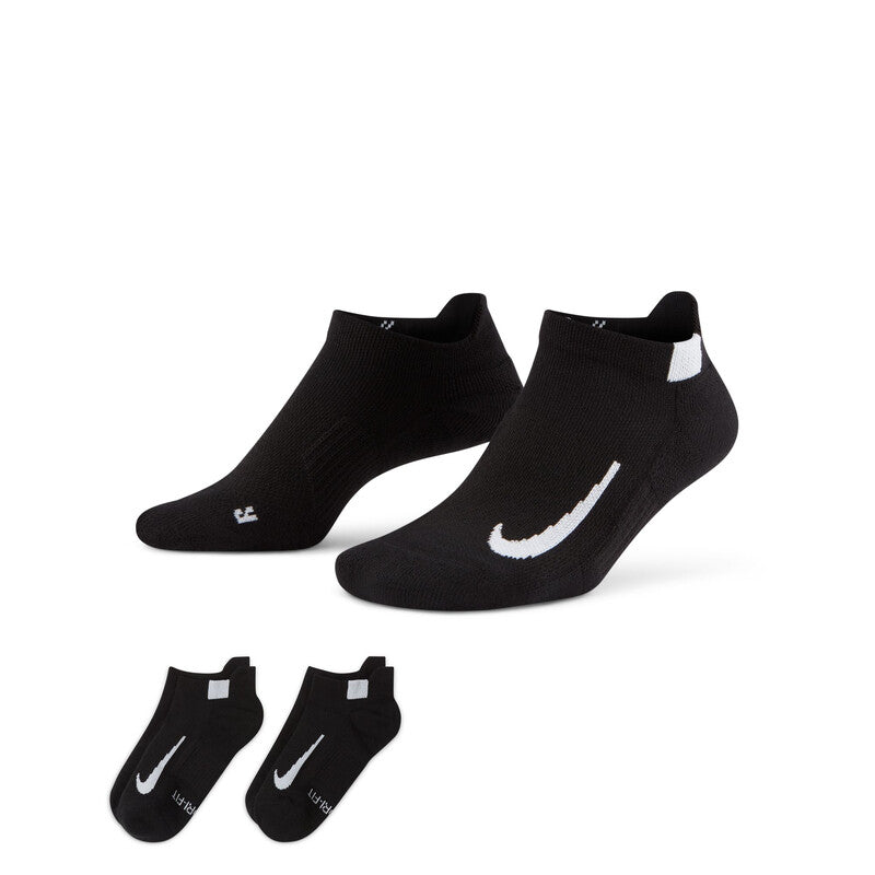 Nike Multiplier Max No Show Socks (2 Pair) (White) Nike