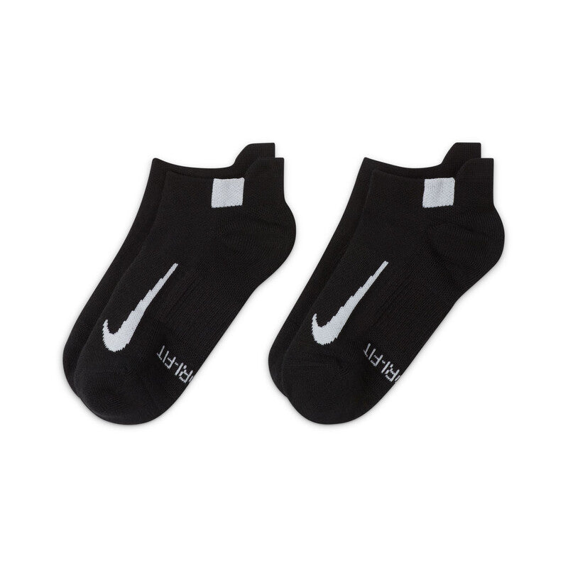 Nike Multiplier Max No Show Socks (2 Pair) (White) Nike