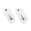 Nike Multiplier Max No Show Socks (2 Pair) (White) Nike