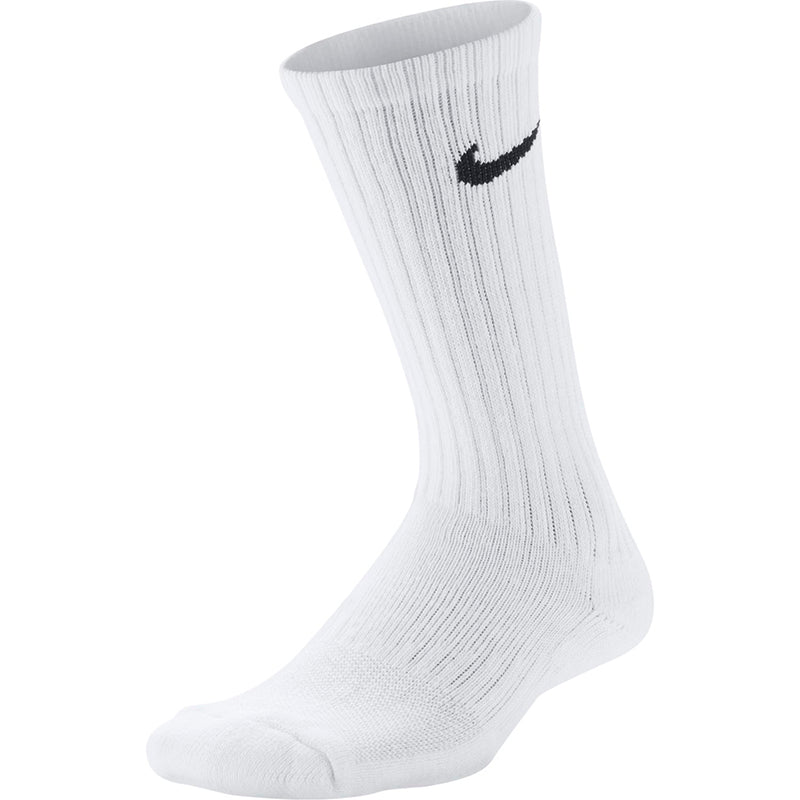 Nike Everyday Youth Cushioned Crew Sock (3 Pair) (White) Nike
