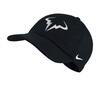Nike Rafa Aerobill Cap (M) (Black/White)