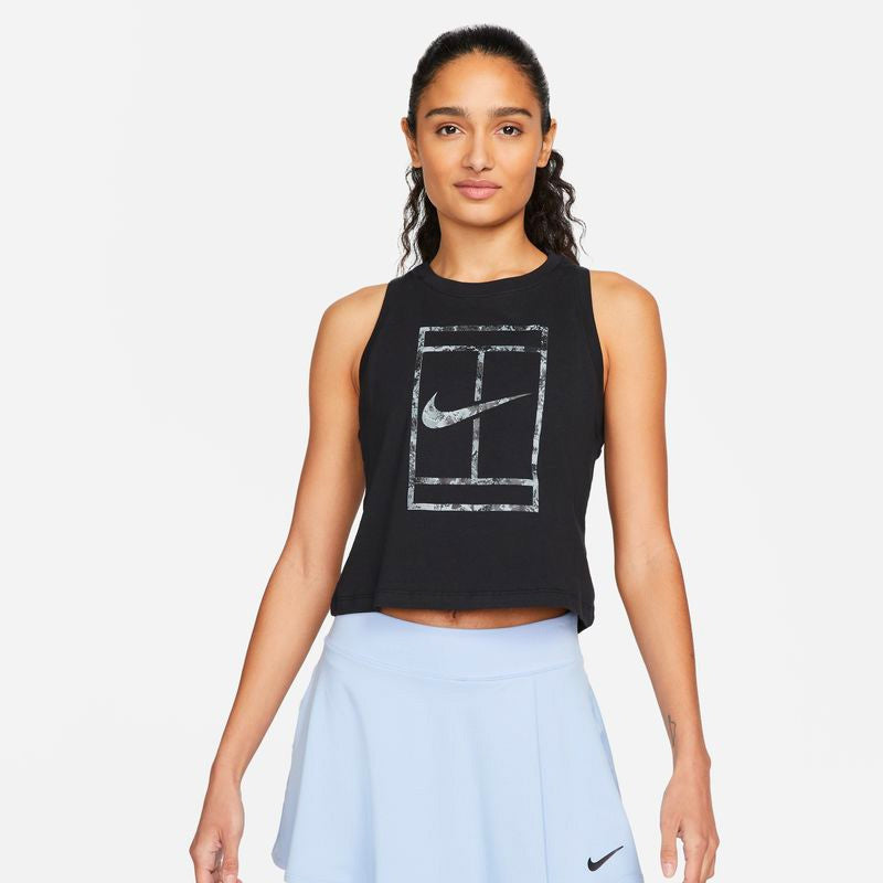 Nike Court Garden Party Tank (W) (Black)