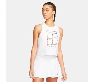 Nike Court Garden Party Tank (W) (White)